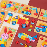 Wooden Jigsaw Puzzle Symbols 1pc random design will be shipped - EKT3047