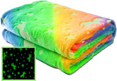 Glow in The Dark Radium Blanket for Kids Super Soft & Warm Glowing Blanket for Toddler All Seasons Baby Blanket Neon Unicorn Theme (50 L x 37 H inch)