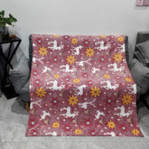 Glow in The Dark Radium Blanket for Kids Super Soft & Warm Glowing Blanket for Toddler All Seasons Baby Blanket Christmas Theme (59 L x 39 H inch)