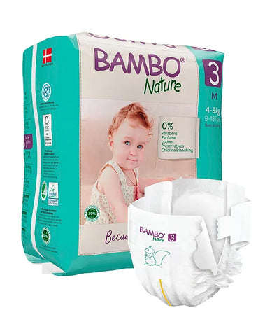 Bamboo Nature Diaper For Boys And Girls Pack Of 28 Size - M - EKJB0004