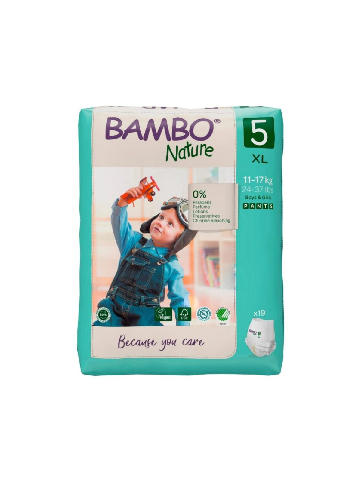 Bamboo Nature Pant  Diaper For Boys And Girls Pack Of 19 Size - Xl - EKJB0006