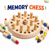 Classic Wooden Color Memory Chess | Fun Intelligence Game for Kids