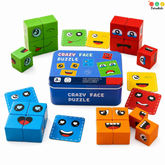 Face Change Wooden Rubik's Cube with Box | Builds Motor Skills