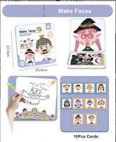 Magnetic sticker puzzle MAKE FACES - EKT2485
