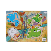 Wooden Lacing Board Dinosaur - EKT2635