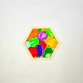 Wooden Hexagon Shape Vegetable Stacking Puzzle - EKT3223