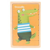 Wooden Double Sided 8Pc Stick Puzzle Animal - EKT3402