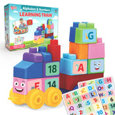 Alphabet & Number Learning Train | Mega Size Block Pieces - EKT3749