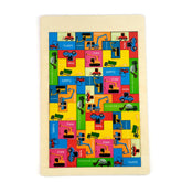 Wooden Intelligence Vehicle Theme Puzzle - EKT3810