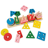 Wooden 5 in 1 Shape Sorter for Kids - EKT3826