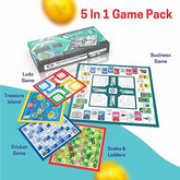 Business Game Board 5 In 1 Both Kids And Family - EKT3891