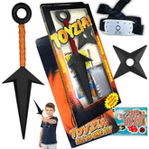 Naruto Toy Set, Kunai Knife With Headband And Shuriken Includes Free Stickers - EKT3902