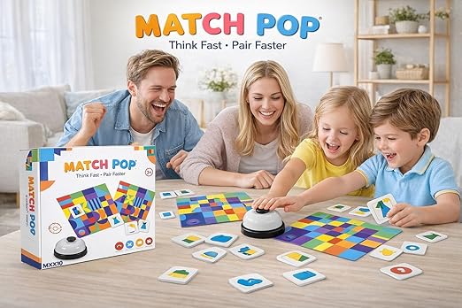 Braintastic Match Pop Fast Matching Game for Kids | Improves Focus, Pattern Recognition & Observation