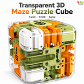 Transparent 3D Maze Puzzle Cube - EKT4027