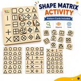 Shapes matrix activity game with pattern card - EKW0249