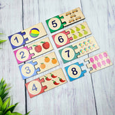 Wooden Number Self Correcting Puzzle - EKW0269
