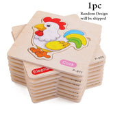 Wooden jigsaw puzzle with name 1 pc random design will be shipped - EKT2789