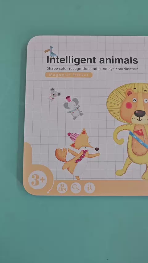Magnetic sticker puzzle INTELLEGENT ANIMAL - EKT2487