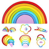 Wooden 7 Pc Rainbow Stackers - EKT1488