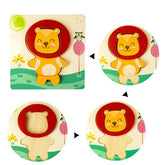 Extrokids Wooden 6x6 puzzle board printed Lion - EKT1354