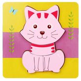 Extrokids Wooden 6x6 puzzle board printed Cat - EKT1355