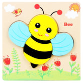 Extrokids Wooden 6x6 puzzle board printed Honey bee - EKT1369