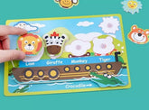 Extrokids Cartoon Excellent Wooden Puzzle Animal Pair Matching Montessori Game for Children - EKT1409