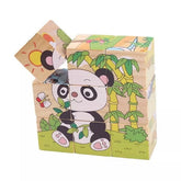 Hand Grab Board Montessori Wooden Puzzle Toys Baby Early Educational Learning Toys for Children Wild Animal 3D Jigsaw Puzzle type 1 - EKT1424