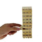 Wooden Block Stacking Board Games for Kids & Adults - 54 Pieces Jenga Game - EKT1441