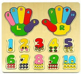 Wooden Number Hand Fingers Counting Board (12 Pieces) - EKT1448