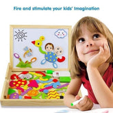 Extrokids Fantastic Wooden Multipurpose Easel Childrens Jigsaw Puzzle Drawing Board Wooden Toy EKT1503