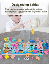 Extrokids Multi Function Six In One Fishing Figure Matching Log Board Toy - EKT1525