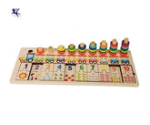 Extrokids Wooden small train pairing blocks Educational Toy - EKT1588