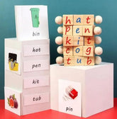 Extrokids Wooden alphabet cube Apple picking game kindergarden childrens cognitive digital teaching - EKT1591