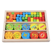 Extrokids Wooden Multifunctional Wafer Learning Box Toys for Kids - EKT1598