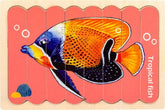 Extrokids Wooden Double Sided 8Pc Stick Puzzle DolPhin With Tropical Fish Jigsaw Puzzles for - EKT1631