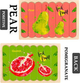 Extrokids Wooden Double Sided 8Pc Stick Puzzle Pear with Pomegranate - EKT1645