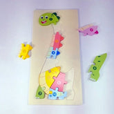 Extrokids Wooden Puzzle Board Toy Dinosaur - EKT1649