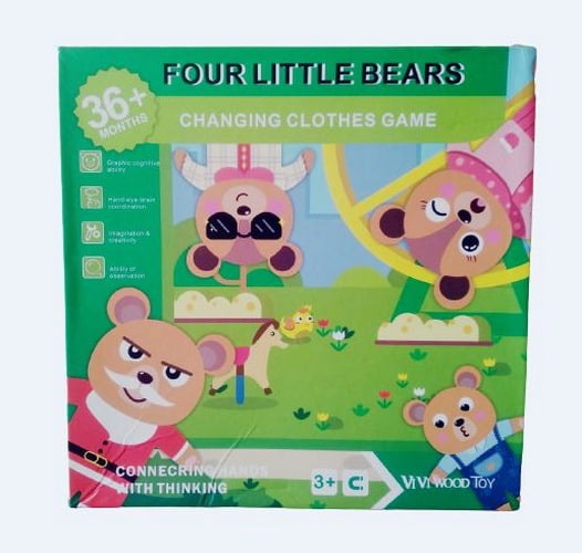 Extrokids Magnetic Four Little Bears Changing Cloth Game - EKT1692