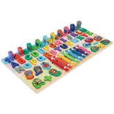 Extrokids Wooden Alphabet and Numbers Playing Piano Alphanumetric Play The Piano - EKT1699