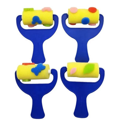 4PC SPONGE ROLLER WITH DESIGN - EKC1838
