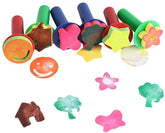 Foam Stamp with Handle Set (6 Pieces) - Perfect for Creative Crafts & Fun Learning