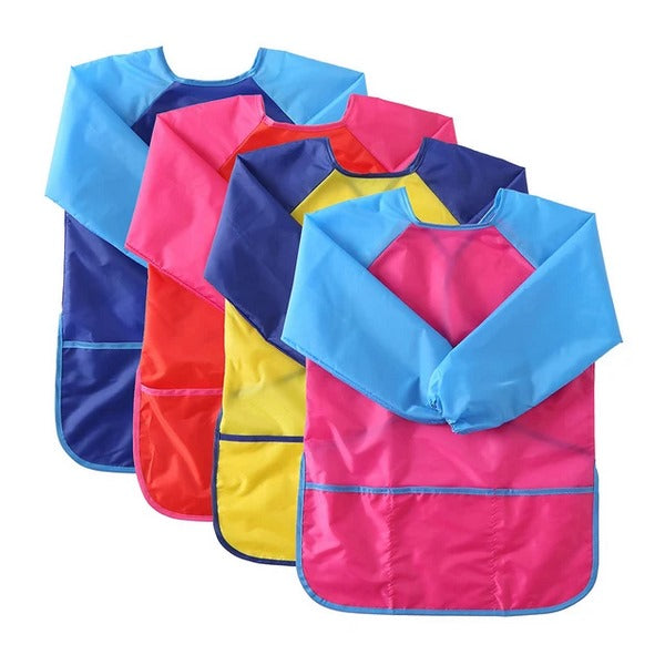 Water Proof Apron For Kids Small 1pc random colour will be shipped - EKC2054