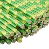 Paper Straw Bamboo 25pcs Random Design Will Be Shipped - EKC2130