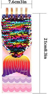 Designer Combo of 1 Mermaid Spiral Diary and 1 Mermaid Scale 6in 1 Pen Assorted Colour Return Gifts - EKH0068
