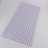Plastic gift sheets-violet with white checked - 22.5*22.5 in - 20 sheets - EKPS0029