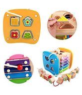Extrokids Multi Coloured Wooden Different Multi Function Power Box Shapes Blocks Educational Toy Set for Kids - EKR0023