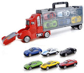Extrokids Fun and Racing Plastic Storage Truck With Sliding Cars And Accessories Carrying Case - EKR0030