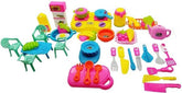 Extrokids Little Chef Cookware Pretend Kitchen Play Set Toy for Kids Accessories for Kids and Girls (50 Pcs) - EKR0042