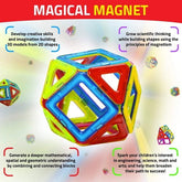 Extrokids Montessori Brain Development 52 PCS Mag Magical Magnetic Building Blocks 3D Magic Play Stacking Set - EKR0081